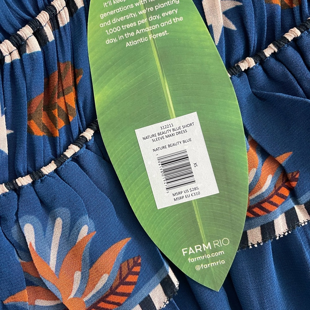 Farm Rio Blue Nature Beauty Maxi Dress - Picture 5 of 5